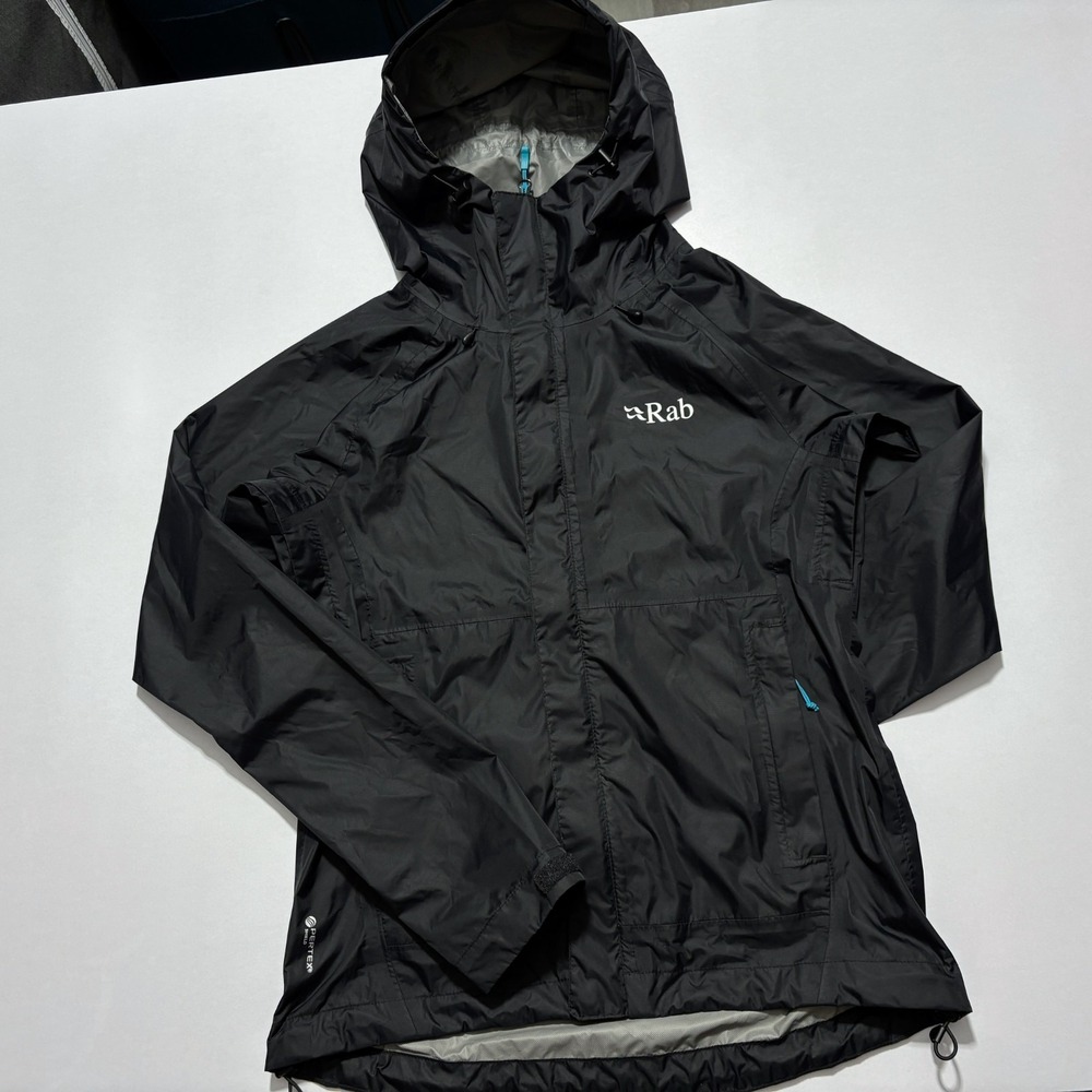 Rab Jacket Downpour Waterproof Lightweight Pertex Shield Womens Small / UK 10